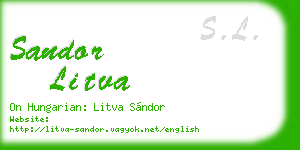 sandor litva business card